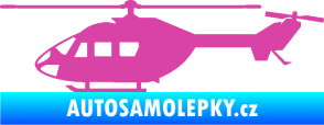 Samolepka Vrtulník 001 levá helikoptéra růžová