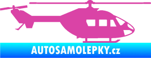 Samolepka Vrtulník 001 pravá helikoptéra růžová