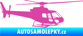 Samolepka Vrtulník 002 pravá helikoptéra růžová