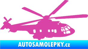 Samolepka Vrtulník 003 pravá helikoptéra růžová