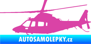 Samolepka Vrtulník 004 levá helikoptéra růžová