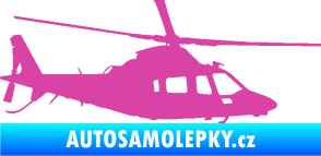 Samolepka Vrtulník 004 pravá helikoptéra růžová