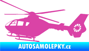 Samolepka Vrtulník 006 levá helikoptéra růžová