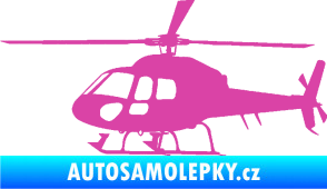Samolepka Vrtulník 007 levá helikoptéra růžová