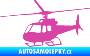 Samolepka Vrtulník 008 levá helikoptéra růžová