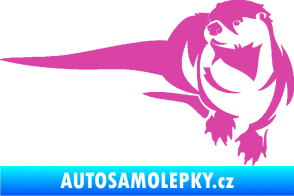 Samolepka Vydra 001 levá růžová