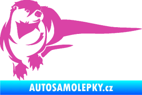 Samolepka Vydra 001 pravá růžová