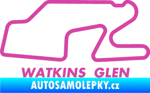 Samolepka Okruh Watkins Glen International růžová