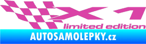 Samolepka X1 limited edition levá růžová