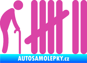 Samolepka Zářezy 005  růžová
