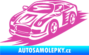 Samolepka Závodní auto 006 levá růžová