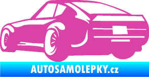 Samolepka Závodní auto 009 levá růžová