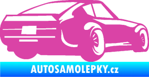 Samolepka Závodní auto 009 pravá růžová