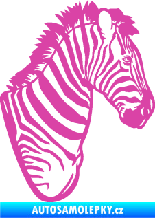 Samolepka Zebra 001 pravá hlava růžová