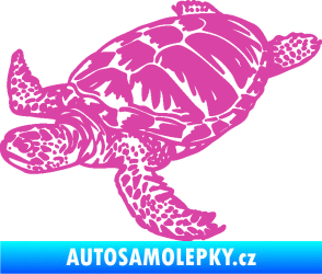 Samolepka Želva 005 levá růžová