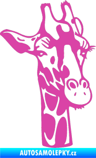 Samolepka Žirafa 001 pravá růžová