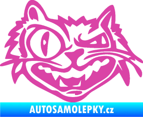 Samolepka Zlý kocour levá růžová