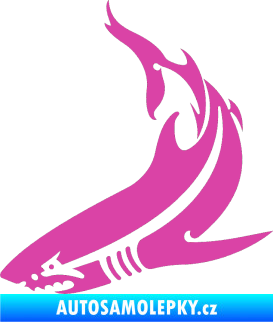 Samolepka Žralok 005 levá růžová