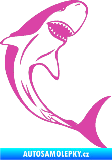 Samolepka Žralok 010 pravá růžová