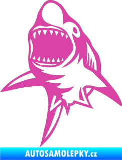 Samolepka Žralok 011 levá růžová