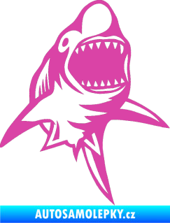 Samolepka Žralok 011 pravá růžová