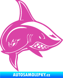 Samolepka Žralok 013 pravá růžová