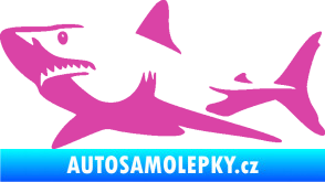 Samolepka Žralok 015 levá růžová