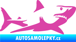 Samolepka Žralok 015 pravá růžová