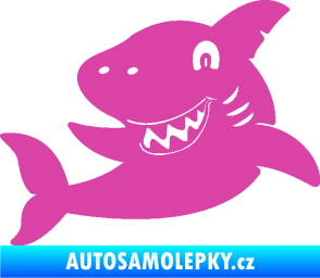 Samolepka Žralok 019 levá růžová