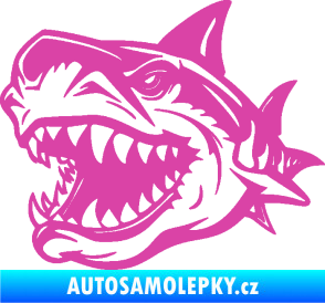 Samolepka Žralok 021 levá růžová
