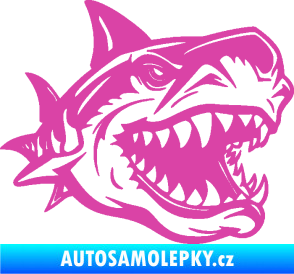 Samolepka Žralok 021 pravá růžová