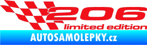 Samolepka 206 limited edition levá červená
