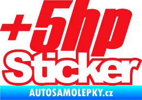 Samolepka + 5hp sticker 001 červená