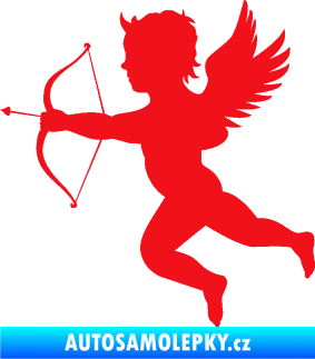 Samolepka Amor 001 levá cupid andílek červená