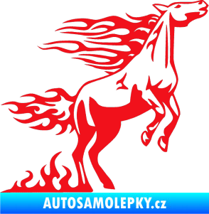 Samolepka Animal flames 001 pravá kůň červená