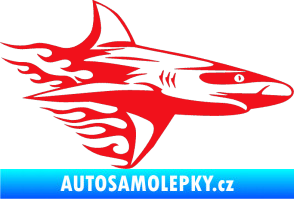 Samolepka Animal flames 031 pravá žralok červená