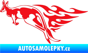 Samolepka Animal flames 044 levá klokan červená