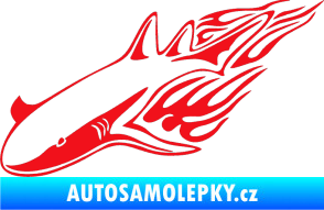 Samolepka Animal flames 048 levá žralok červená