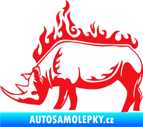 Samolepka Animal flames 049 levá nosorožec červená