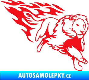Samolepka Animal flames 087 pravá lev červená