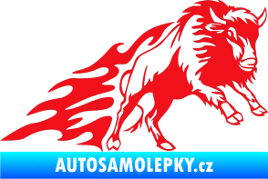 Samolepka Animal flames 089 pravá býk červená