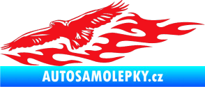 Samolepka Animal flames 097 levá orel červená