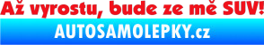 Samolepka Až vyrostu, bude ze mě SUV! červená