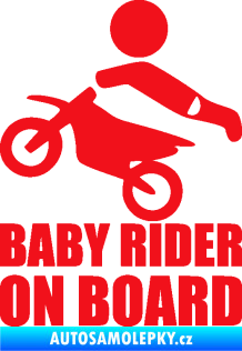 Samolepka Baby rider on board levá červená