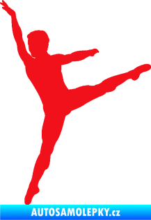 Samolepka Balet tanečník 001 levá červená