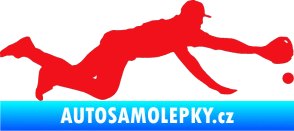 Samolepka Baseball 015 pravá červená