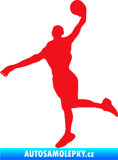 Samolepka Basketbal 012 levá červená
