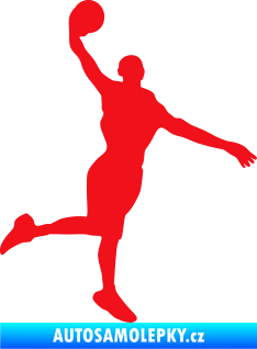 Samolepka Basketbal 012 pravá červená