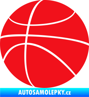 Samolepka Basketbalový míč 001 červená