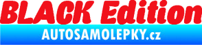 Samolepka Black edition 001 nápis červená